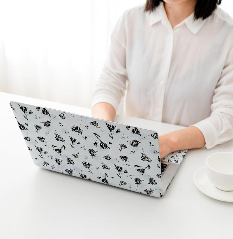 WINTOJO 11.6 13 13.3 14 15 15.6 inches Netbook Laptop Skin Sticker Decal Reusable Protector Cover Case for Laptop Notebook chromebook Black Rose W-NEK-46 - Image 2